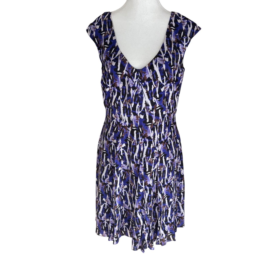 REISS‎ Allegra abstract print 100% Silk Dress Size 8